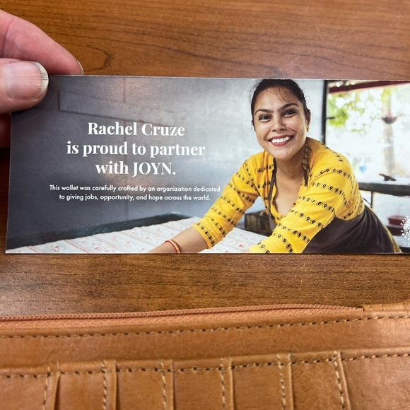 New Rachel Cruze 6 Slot Card Wallet Leather Clutch Zipper Pouch JOYN - Picture 7 of 12